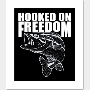 Hooked on freedom tee design birthday gift graphic Posters and Art